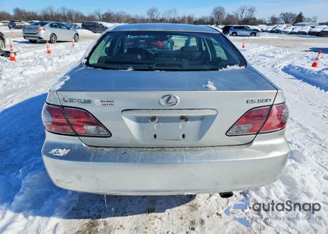 2004 Lexus Es 330 z USA, uszkodzony, nr VIN JTHBA30G845029953
